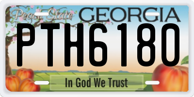 GA license plate PTH6180