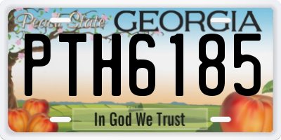 GA license plate PTH6185