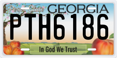 GA license plate PTH6186