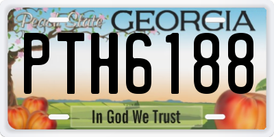 GA license plate PTH6188