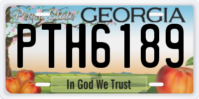 GA license plate PTH6189
