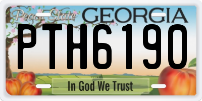 GA license plate PTH6190