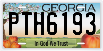 GA license plate PTH6193