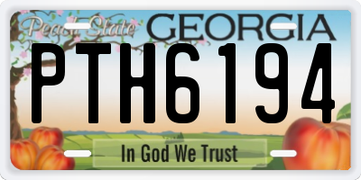 GA license plate PTH6194