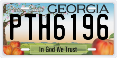 GA license plate PTH6196