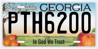 GA license plate PTH6200