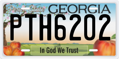 GA license plate PTH6202