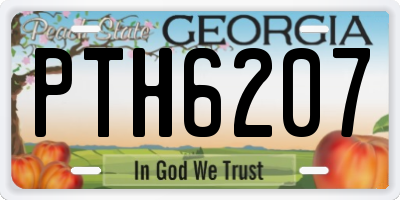 GA license plate PTH6207