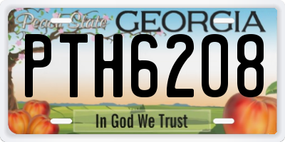 GA license plate PTH6208