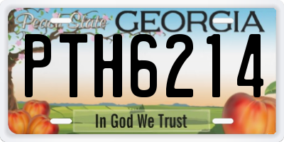 GA license plate PTH6214