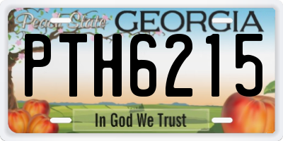 GA license plate PTH6215