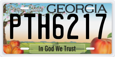 GA license plate PTH6217