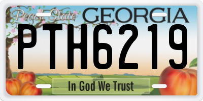 GA license plate PTH6219