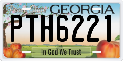 GA license plate PTH6221
