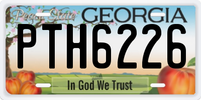 GA license plate PTH6226
