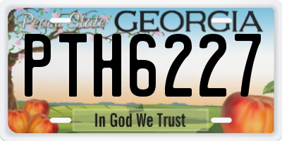 GA license plate PTH6227