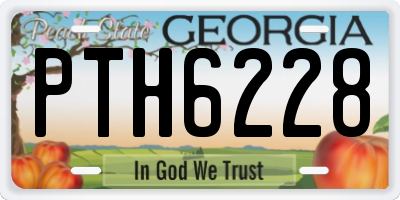 GA license plate PTH6228