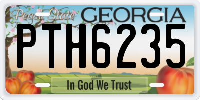 GA license plate PTH6235