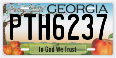 GA license plate PTH6237