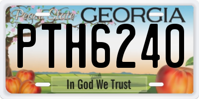 GA license plate PTH6240