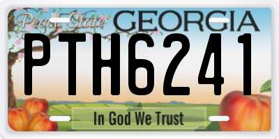 GA license plate PTH6241