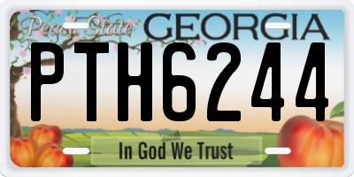 GA license plate PTH6244