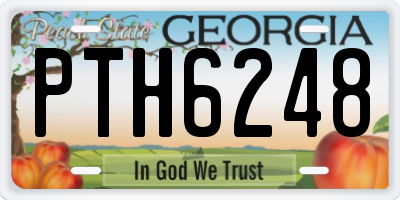 GA license plate PTH6248