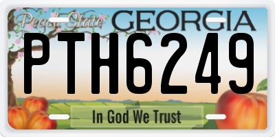 GA license plate PTH6249