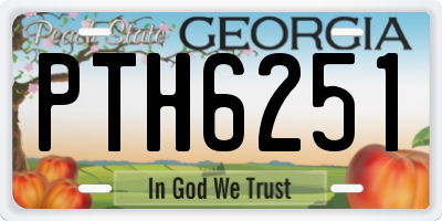 GA license plate PTH6251