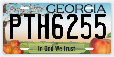 GA license plate PTH6255