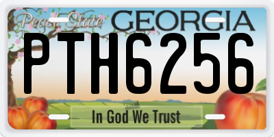 GA license plate PTH6256