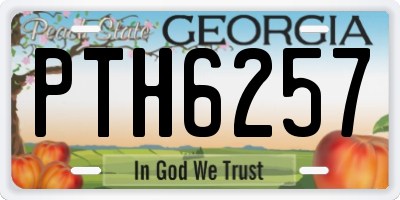 GA license plate PTH6257