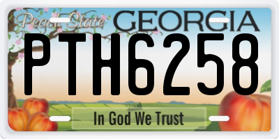 GA license plate PTH6258