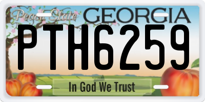 GA license plate PTH6259