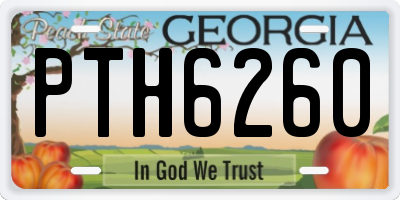 GA license plate PTH6260
