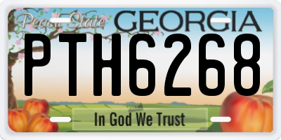 GA license plate PTH6268