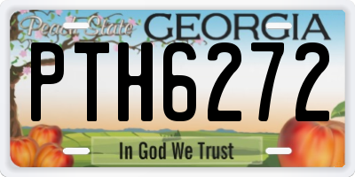 GA license plate PTH6272