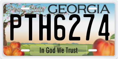 GA license plate PTH6274