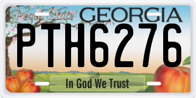 GA license plate PTH6276