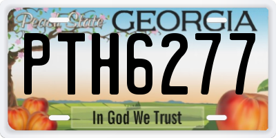 GA license plate PTH6277