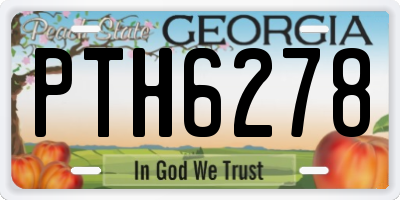 GA license plate PTH6278