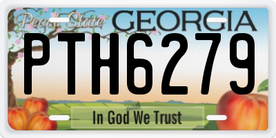 GA license plate PTH6279