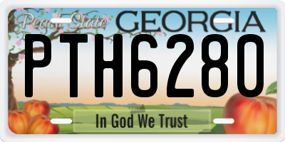 GA license plate PTH6280