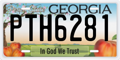 GA license plate PTH6281