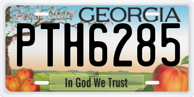 GA license plate PTH6285