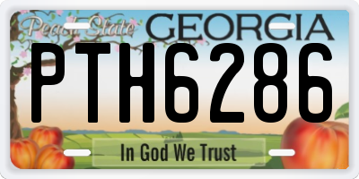GA license plate PTH6286
