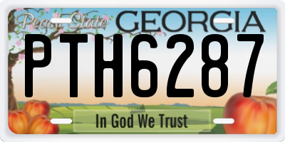GA license plate PTH6287