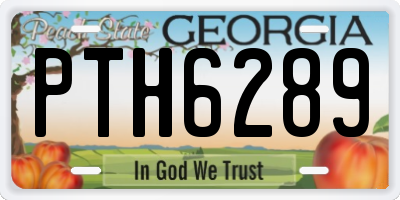 GA license plate PTH6289