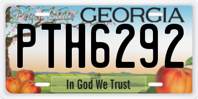 GA license plate PTH6292