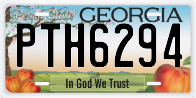 GA license plate PTH6294